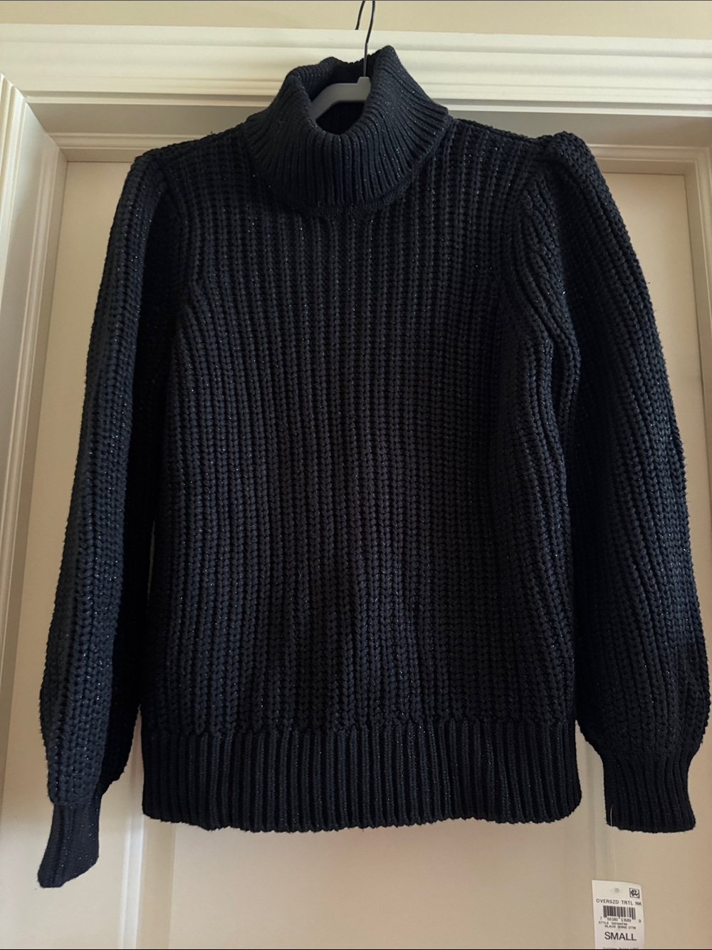 INC International Concepts Black Chunky Turtleneck Sweater